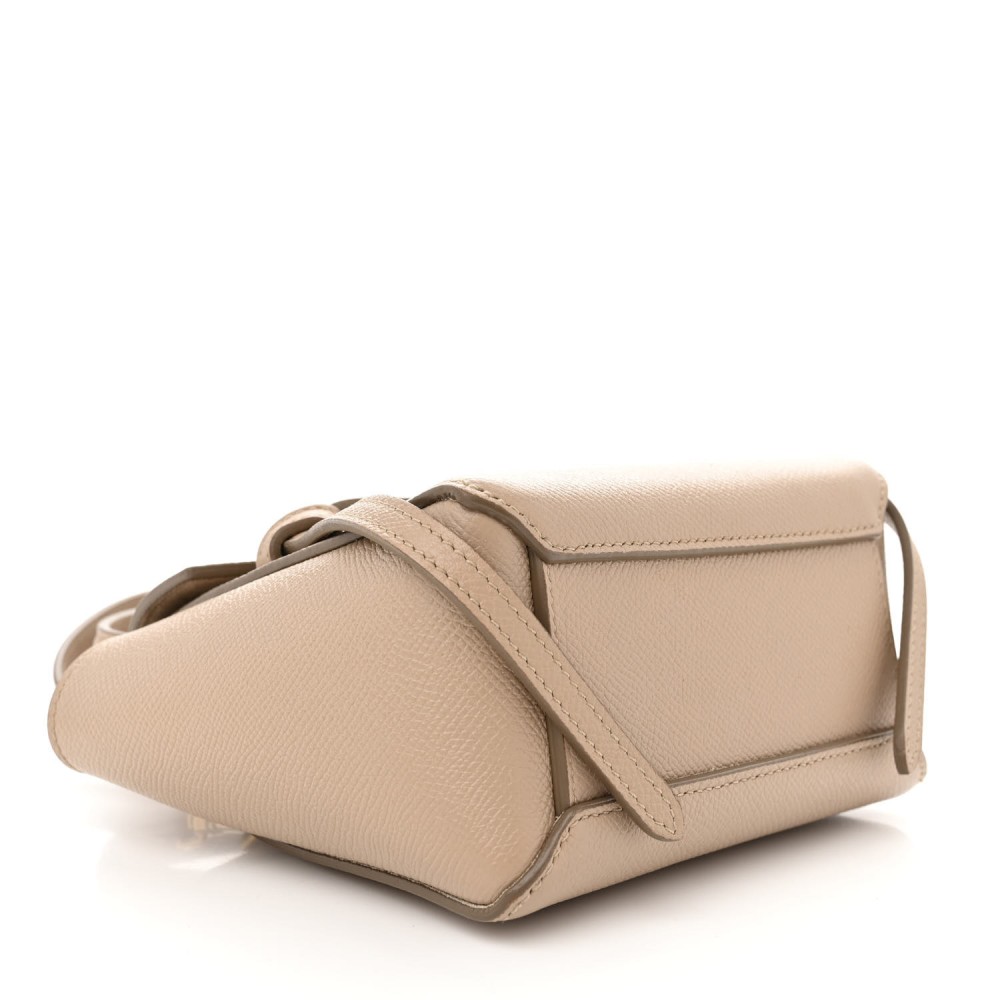 Grained Calfskin Pico Belt Bag Light Taupe