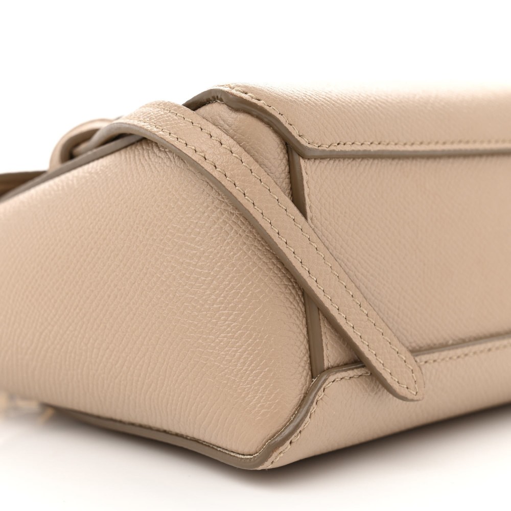 Grained Calfskin Pico Belt Bag Light Taupe