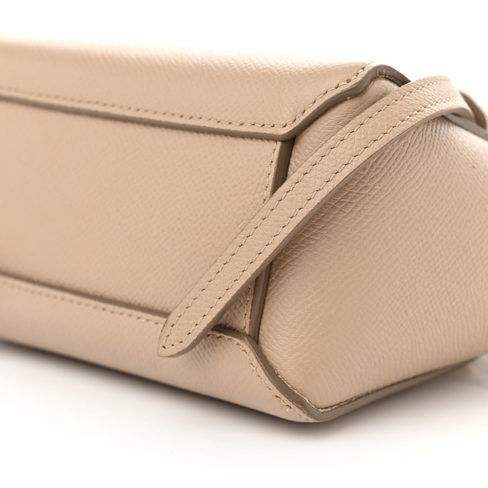 Grained Calfskin Pico Belt Bag Light Taupe