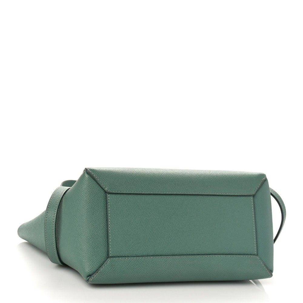 Grained Calfskin Micro Belt Bag Celadon