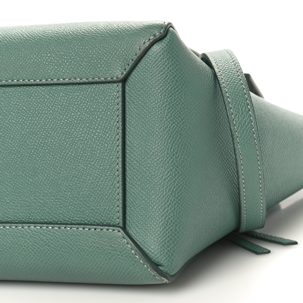 Grained Calfskin Micro Belt Bag Celadon