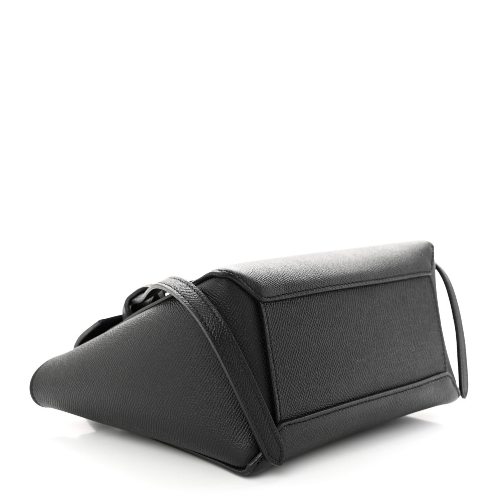 Grained Calfskin Nano Belt Bag Black