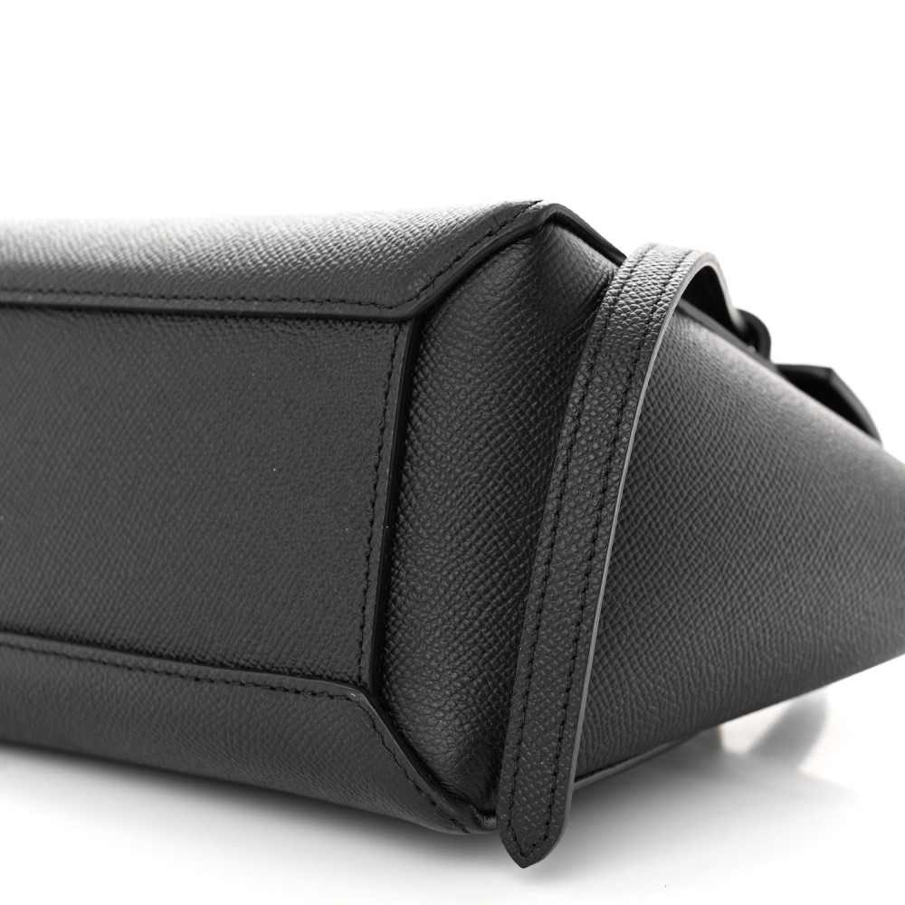 Grained Calfskin Nano Belt Bag Black