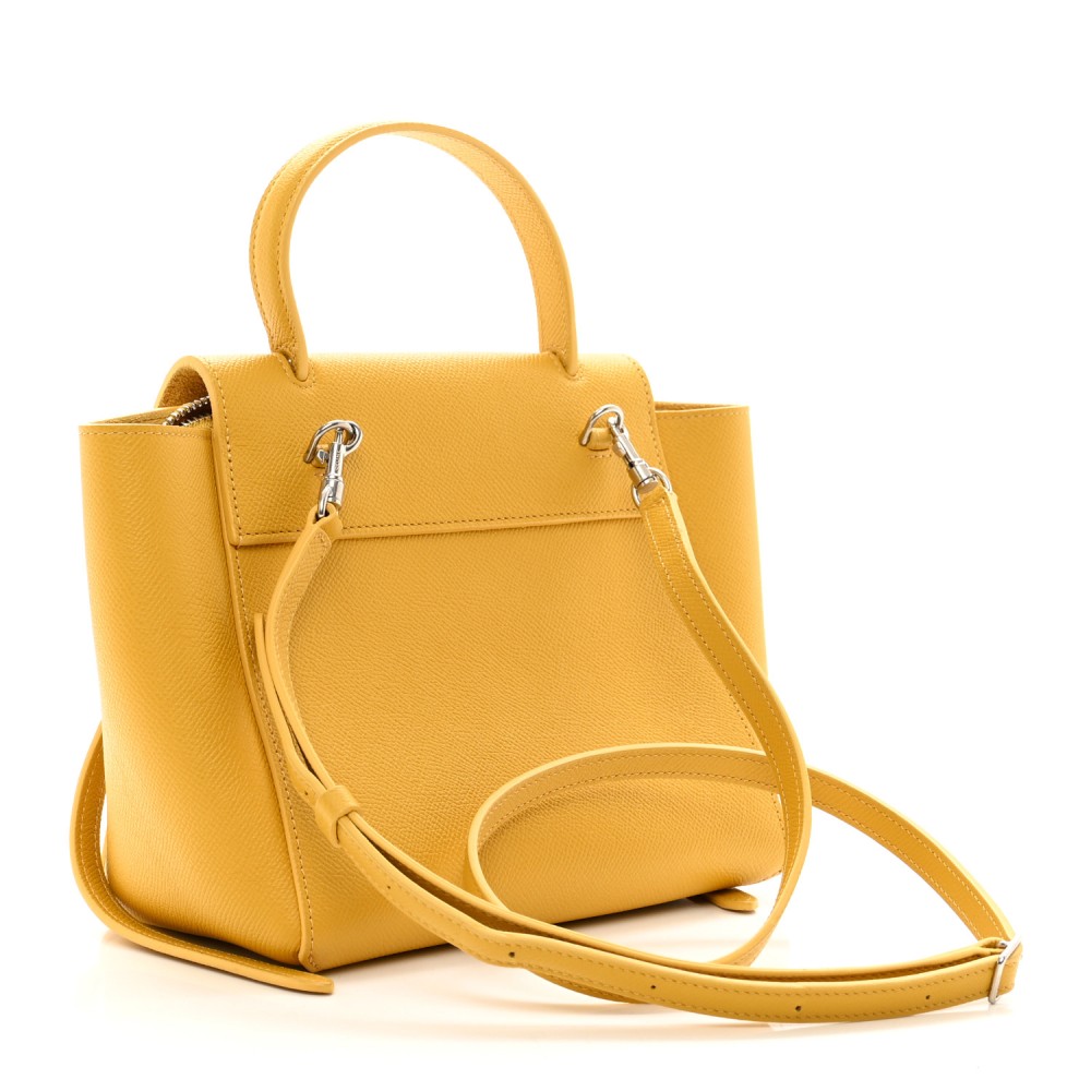 Grained Calfskin Nano Belt Bag Sunflower