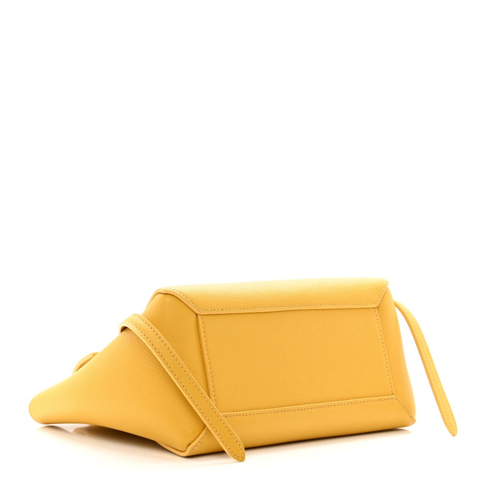 Grained Calfskin Nano Belt Bag Sunflower