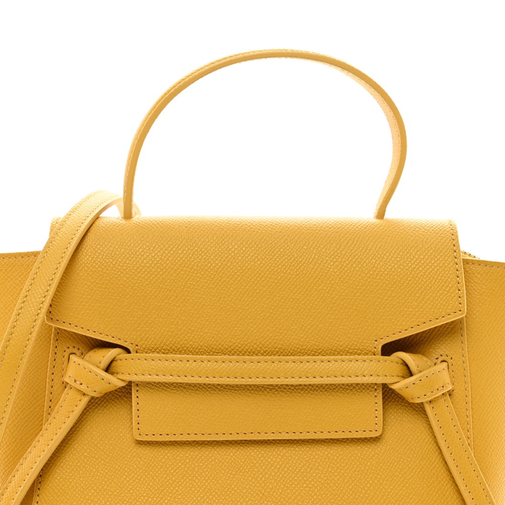 Grained Calfskin Nano Belt Bag Sunflower