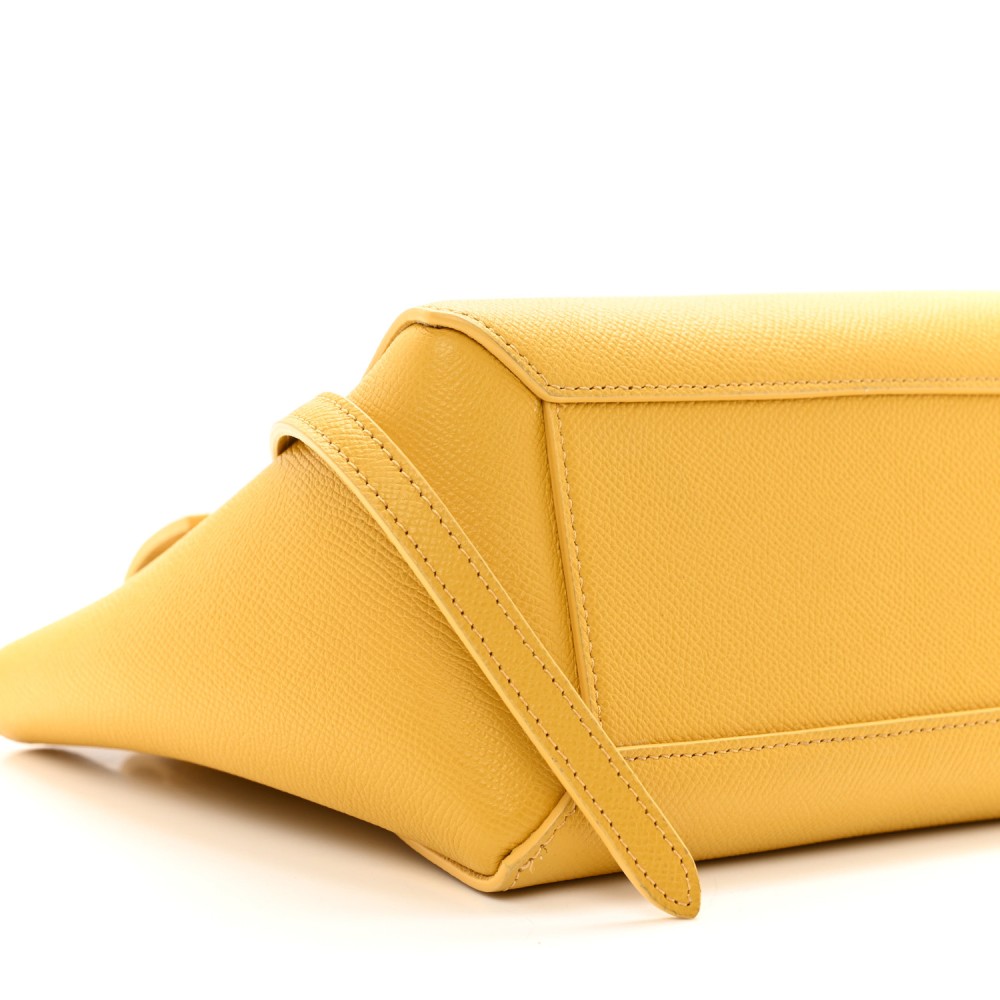 Grained Calfskin Nano Belt Bag Sunflower