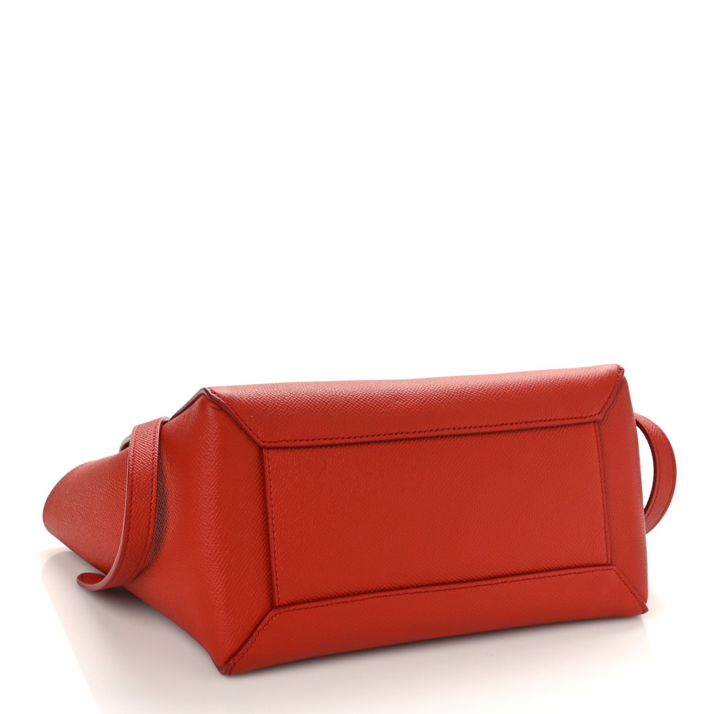 Grained Calfskin Micro Belt Bag Fox Red