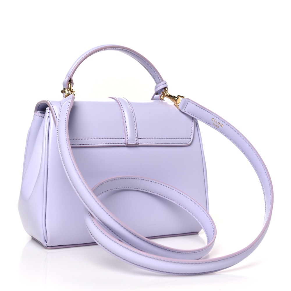 Satinated Calfskin Mini 16 Top Handle Bag Light Lilac