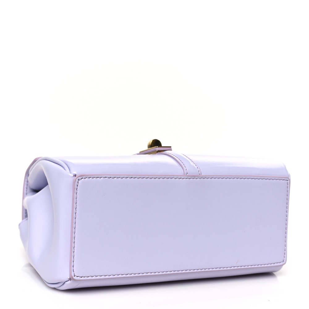 Satinated Calfskin Mini 16 Top Handle Bag Light Lilac