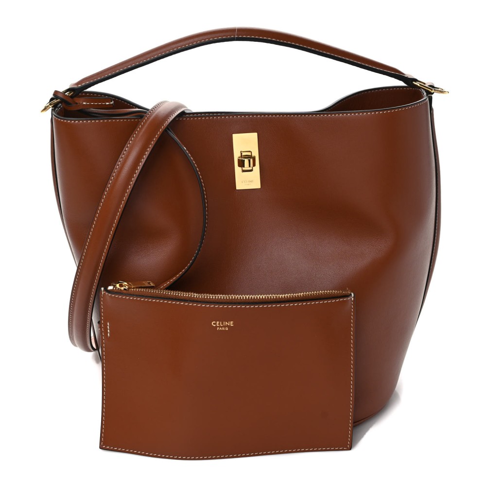 Smooth Calfskin Bucket 16 Bag Tan