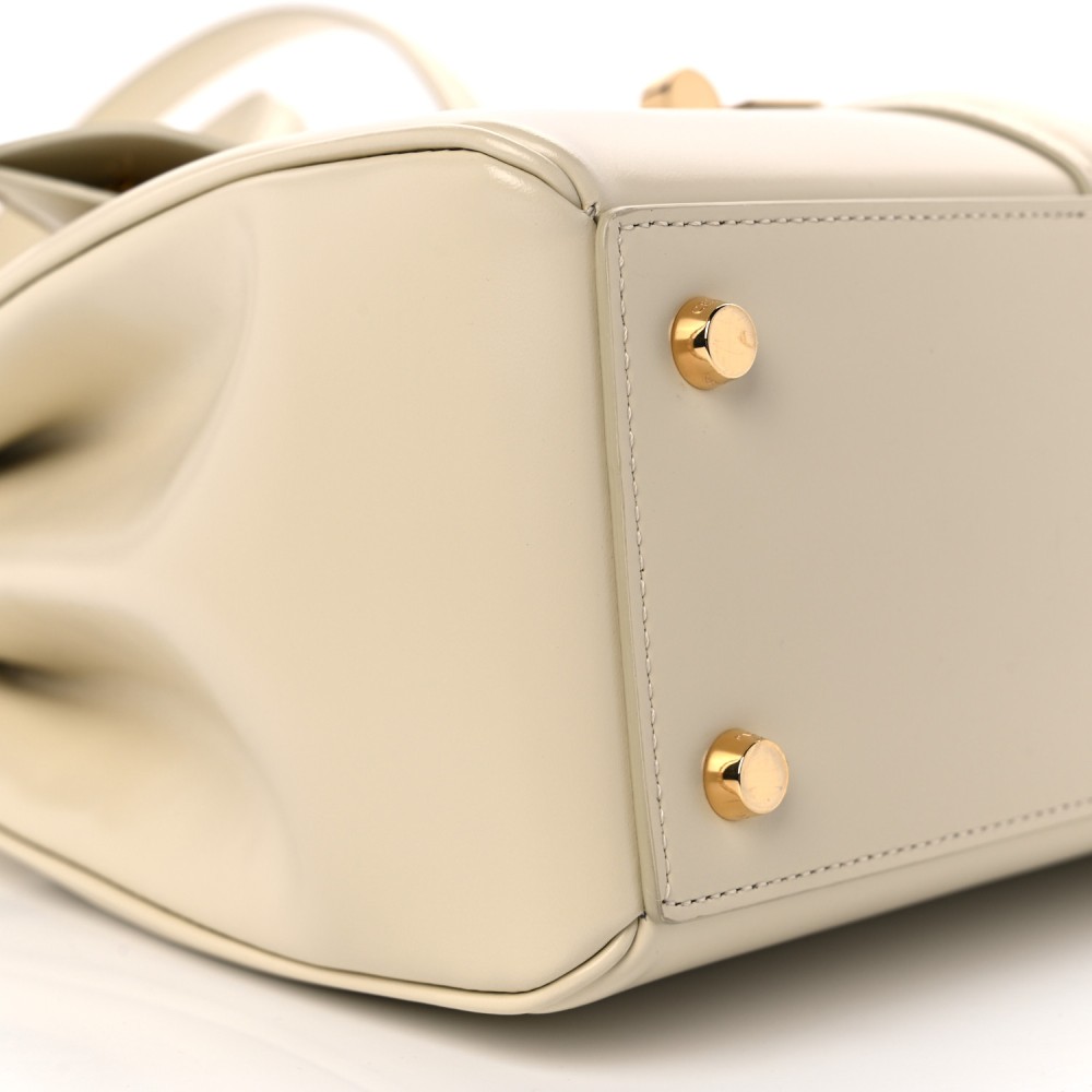 Satinated Calfskin Small 16 Top Handle Bag Limestone