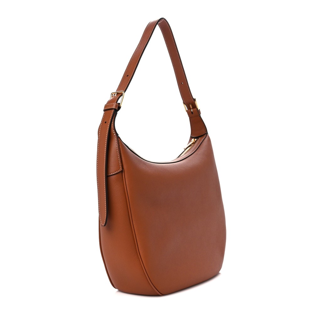 Supple Calfskin Triomphe Heloise Shoulder Bag Tan