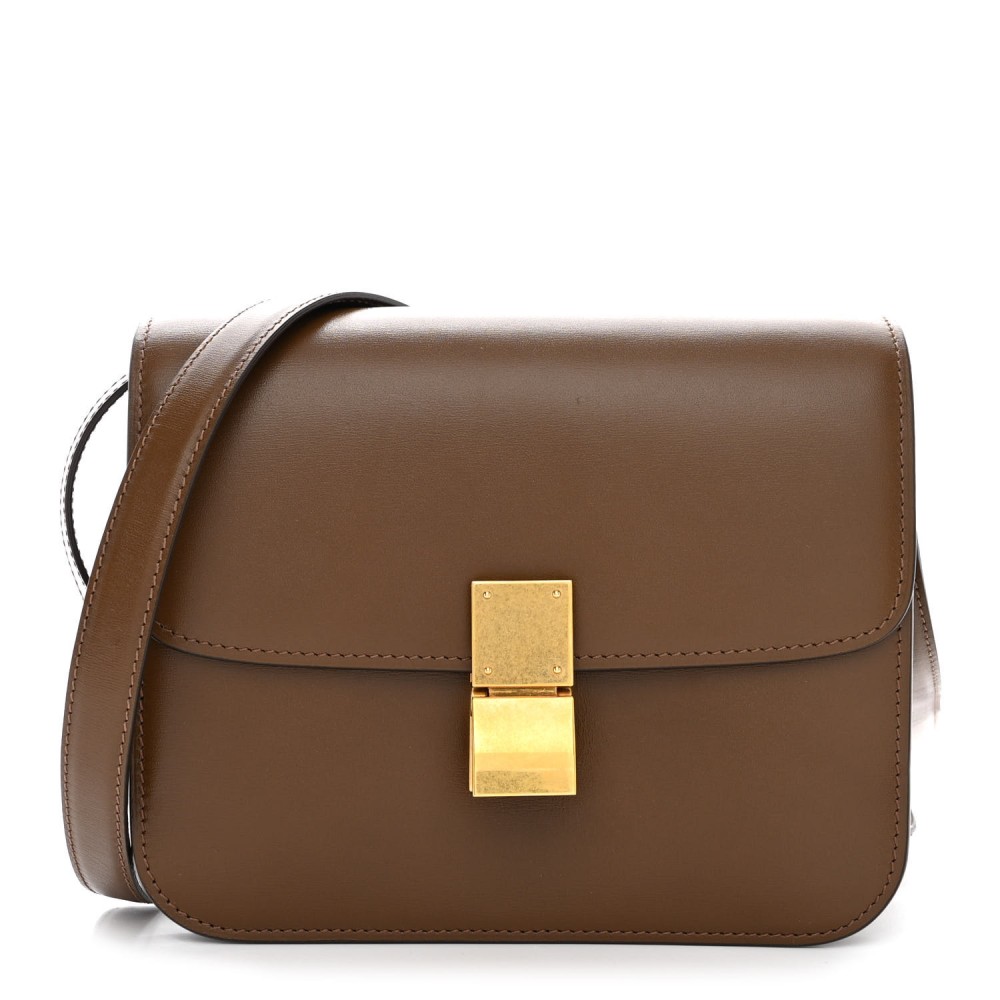 Box Calfskin Teen Classic Box Flap Bag Camel