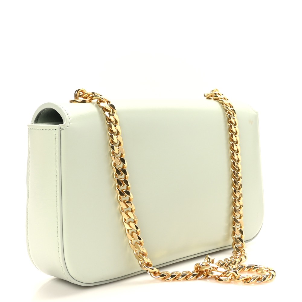 Shiny Calfskin Triomphe Chain Shoulder Bag Jade