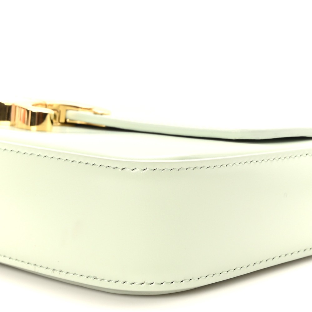 Shiny Calfskin Triomphe Chain Shoulder Bag Jade