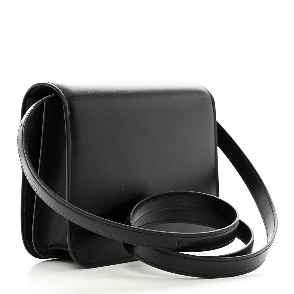 Box Calfskin Teen Classic Box Flap Bag Black