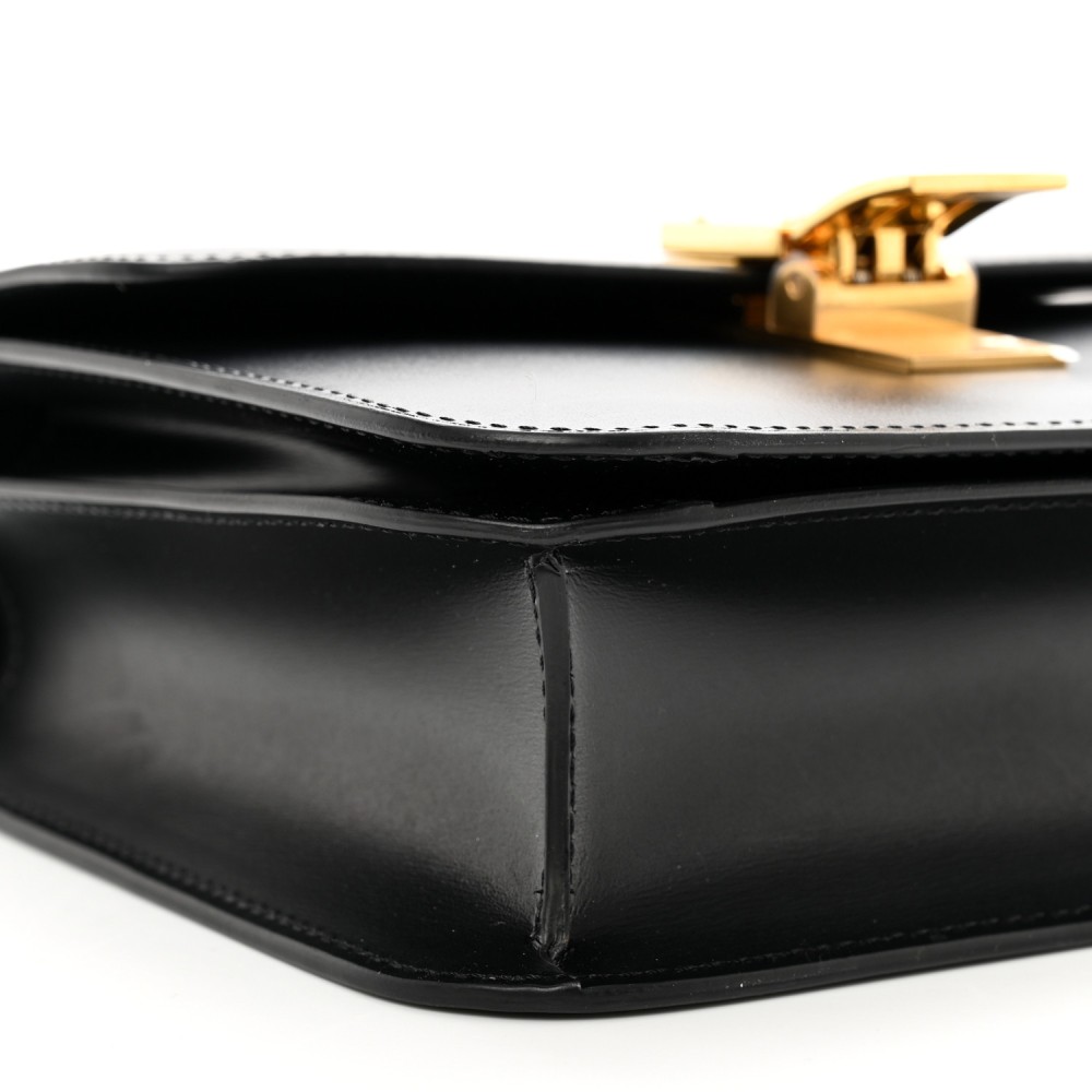 Box Calfskin Teen Classic Box Flap Bag Black