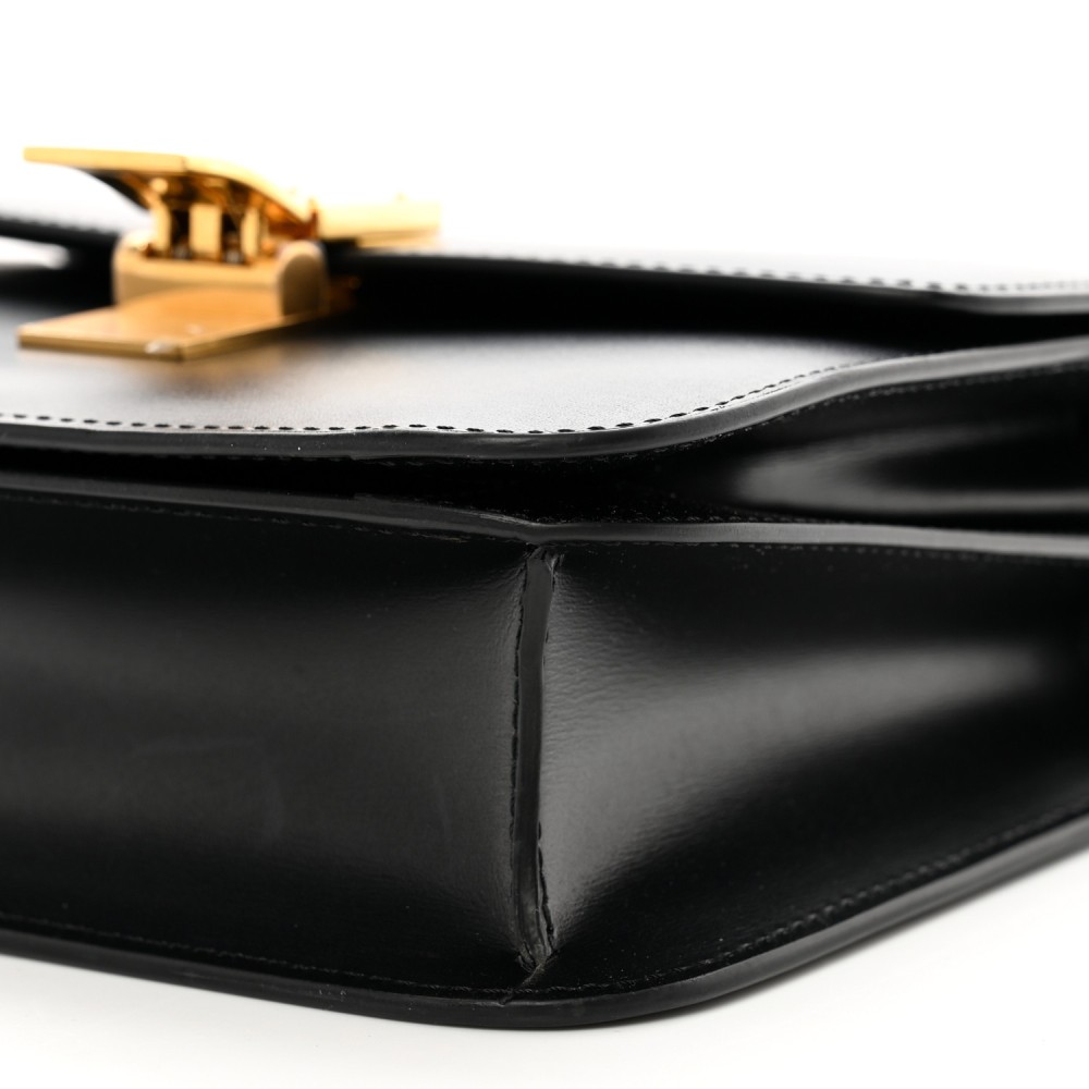 Box Calfskin Teen Classic Box Flap Bag Black