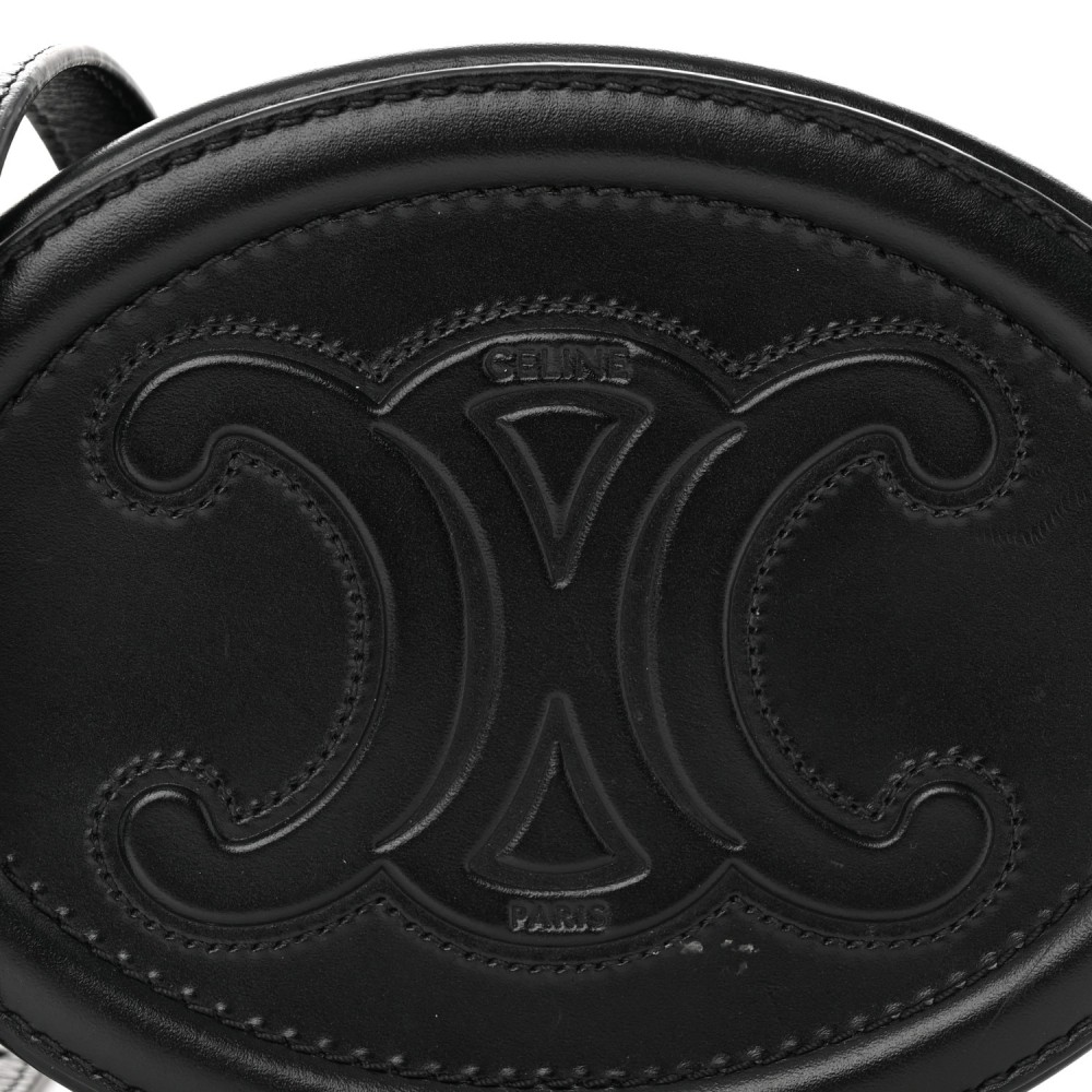 Smooth Calfskin Cuir Triomphe Oval Bag Black