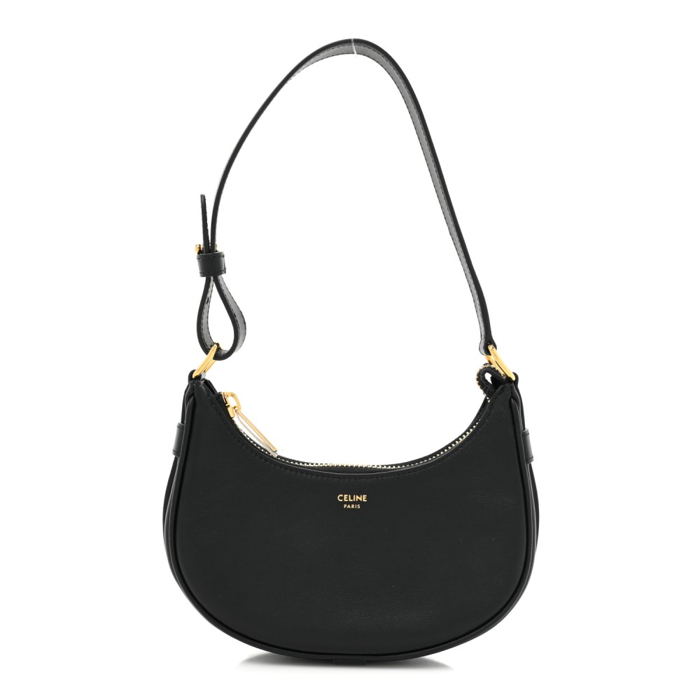 Smooth Calfskin Mini Ava Shoulder Bag Black