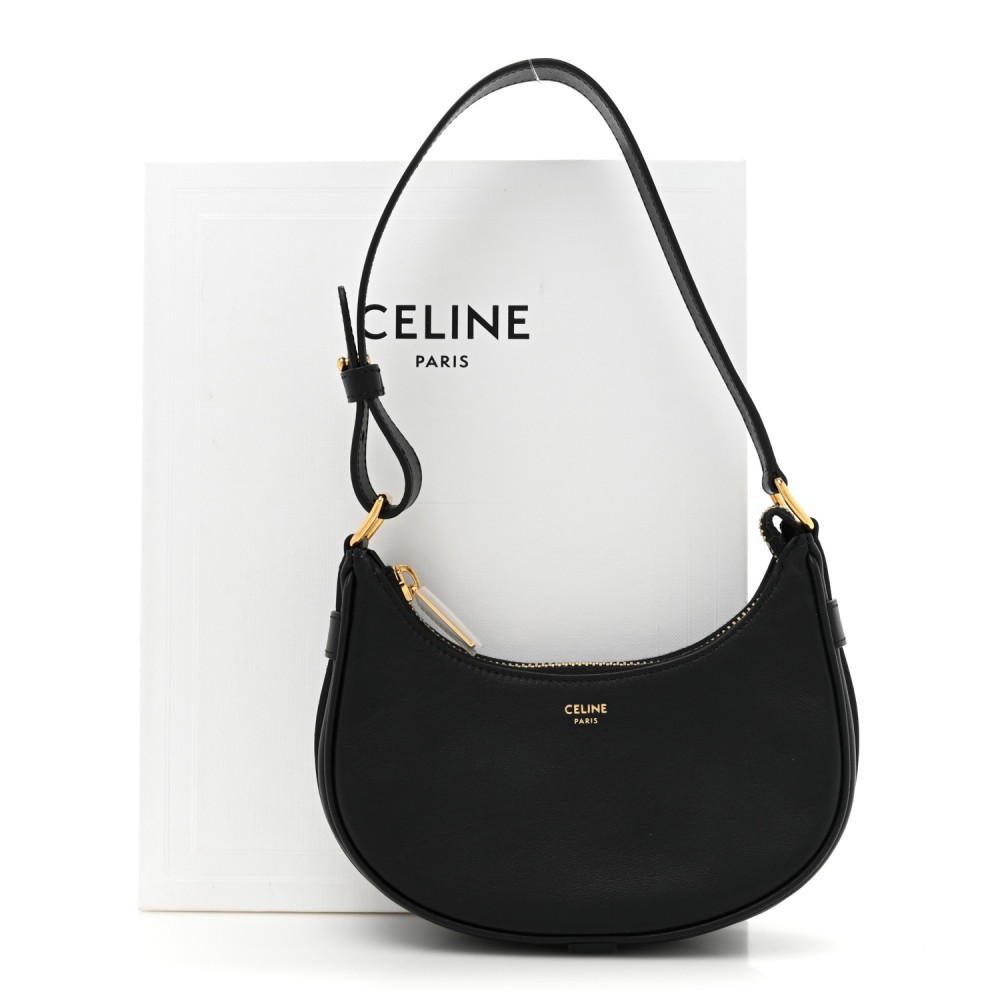 Smooth Calfskin Mini Ava Shoulder Bag Black