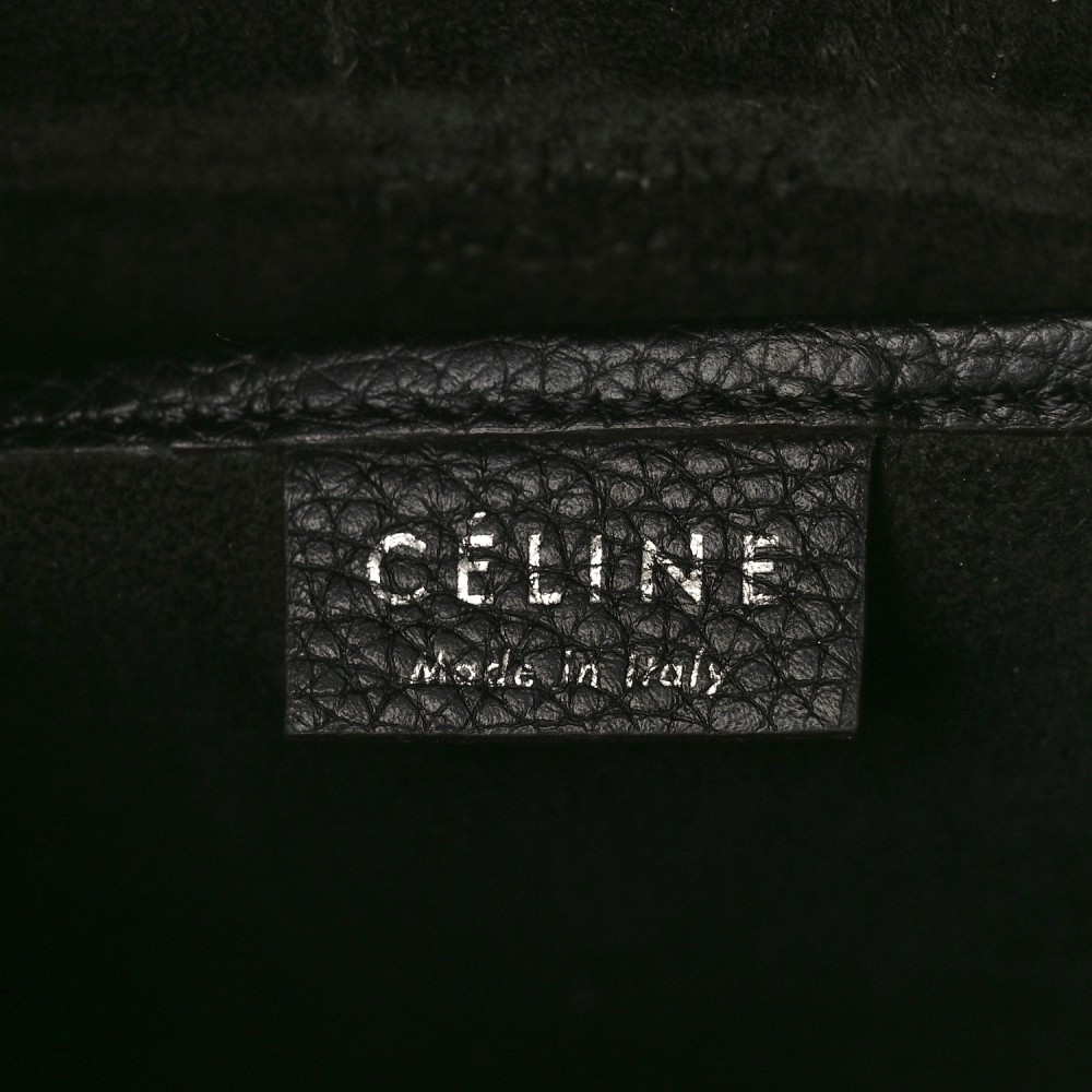 Drummed Calfskin Nano Luggage Black