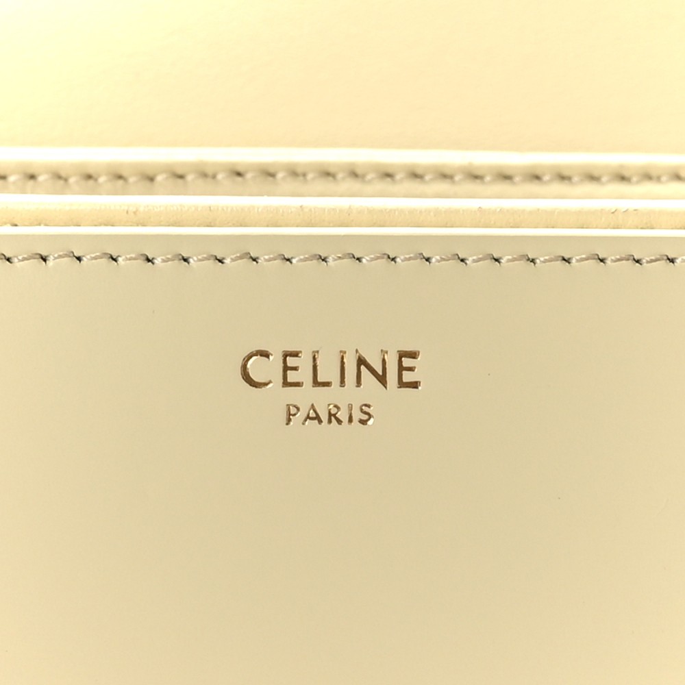 Shiny Calfskin Medium Triomphe Limestone