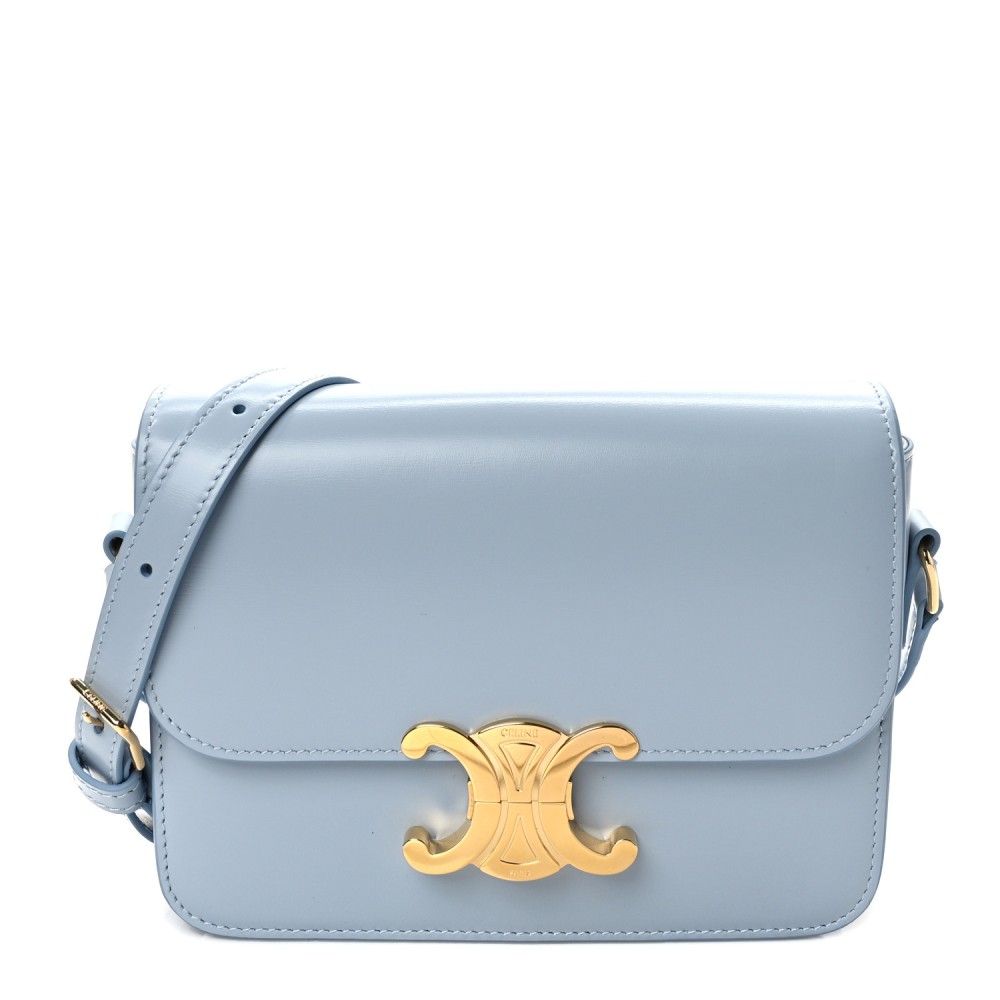 Shiny Calfskin Teen Triomphe Ice Blue