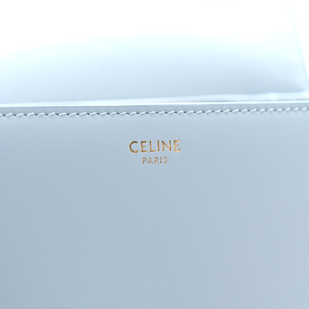 Shiny Calfskin Teen Triomphe Ice Blue