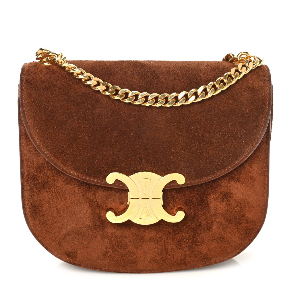 Suede Teen Besace Clea Chain Triomphe Brown