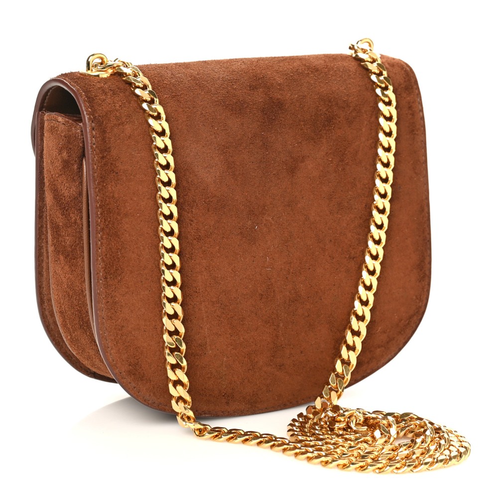 Suede Teen Besace Clea Chain Triomphe Brown