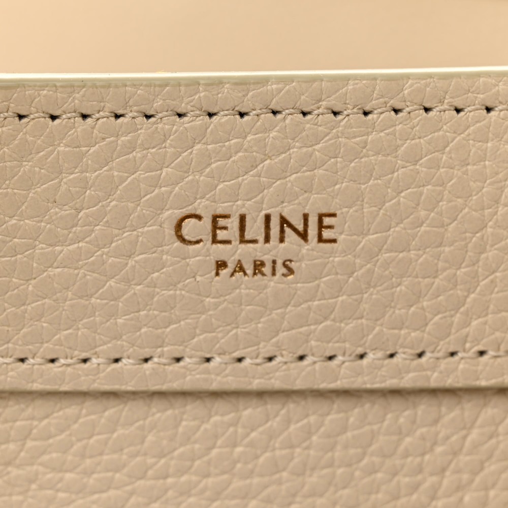 Drummed Calfskin Nano Luggage Ivory