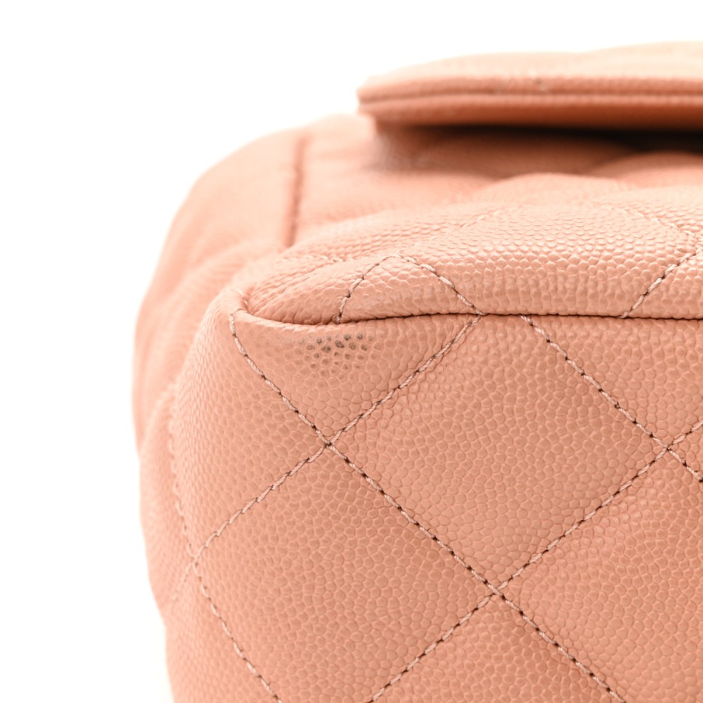 Caviar Quilted Wavy CC Hobo Beige