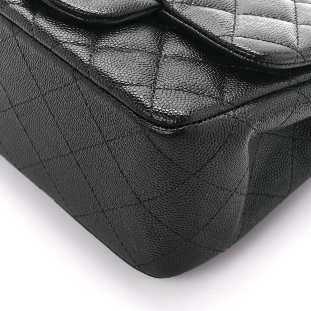 Caviar Quilted Mini Square Flap Black