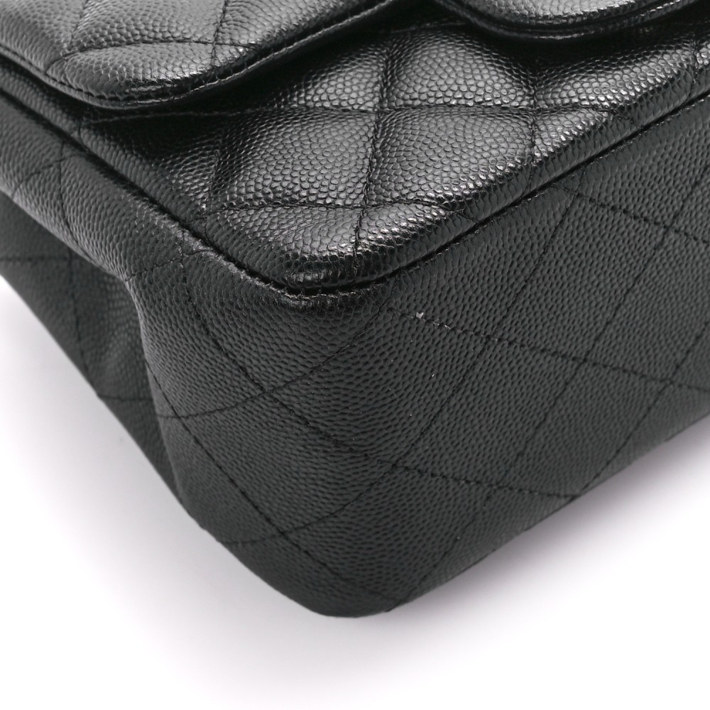 Caviar Quilted Mini Square Flap Black