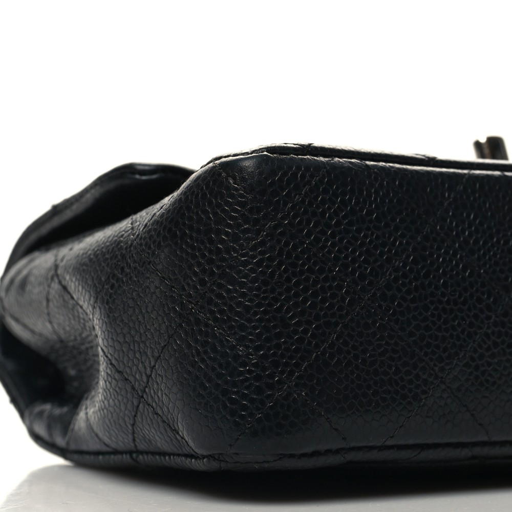 Caviar Quilted Mini Rectangular Flap Black