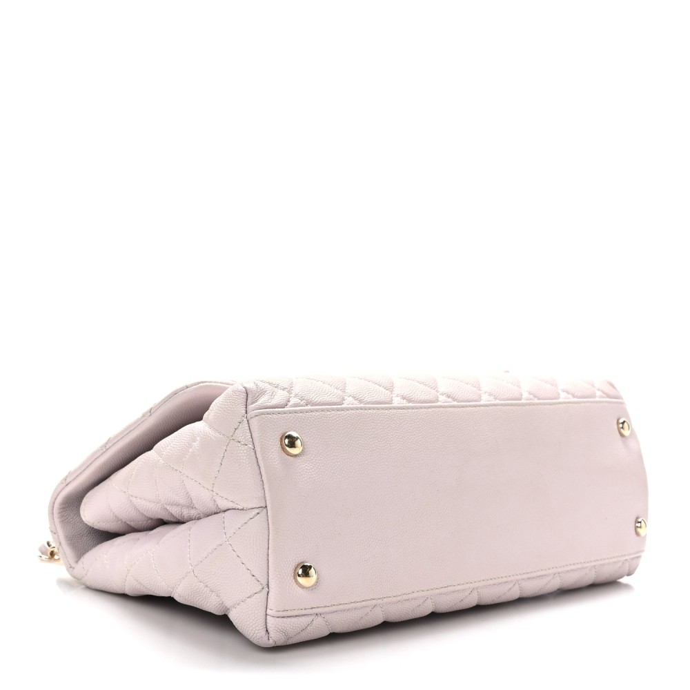 Caviar Quilted Small Coco Handle Flap Lilas Lilac