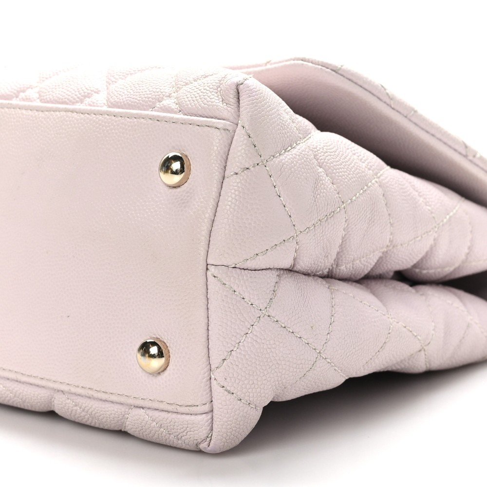 Caviar Quilted Small Coco Handle Flap Lilas Lilac