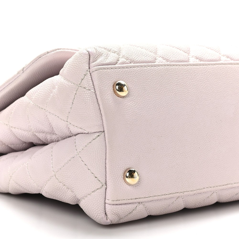 Caviar Quilted Small Coco Handle Flap Lilas Lilac