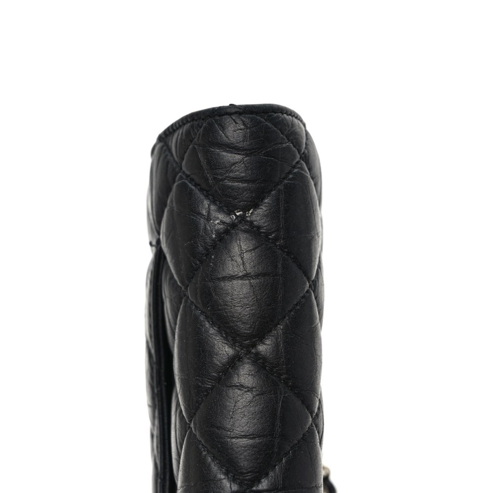 Aged Calfskin Quilted Reissue Wallet On Chain WOC Black