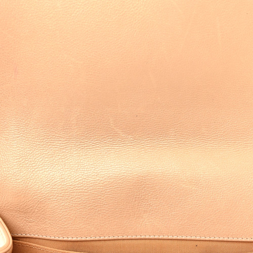 Pearl Calfskin Medium Boy Flap Gold