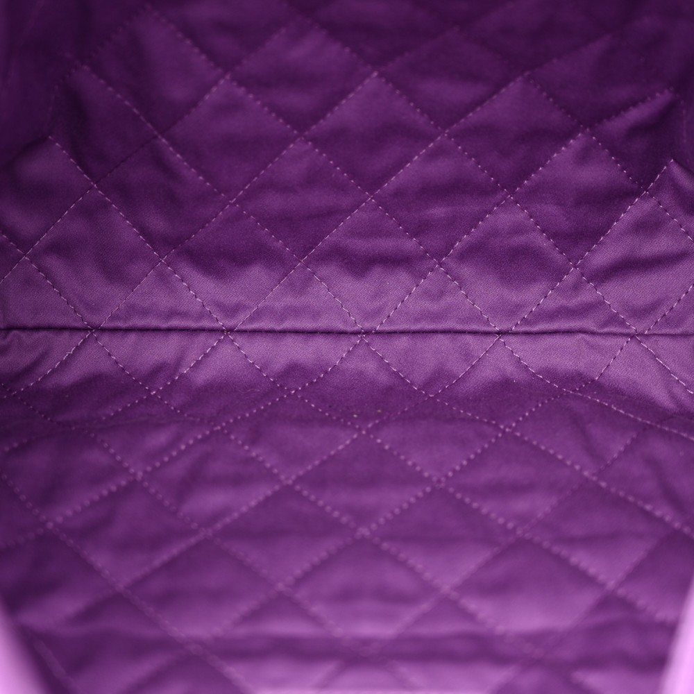 Shiny Calfskin Quilted Small Chanel 22 Purple