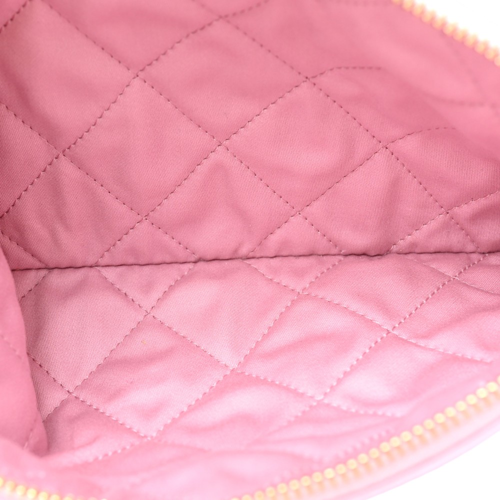 Shiny Calfskin Quilted Small Chanel 22 Pink