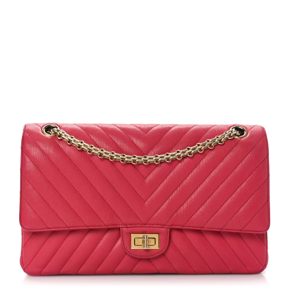 Sheepskin Chevron Quilted 2.55 Reissue 226 Flap Dark Pink