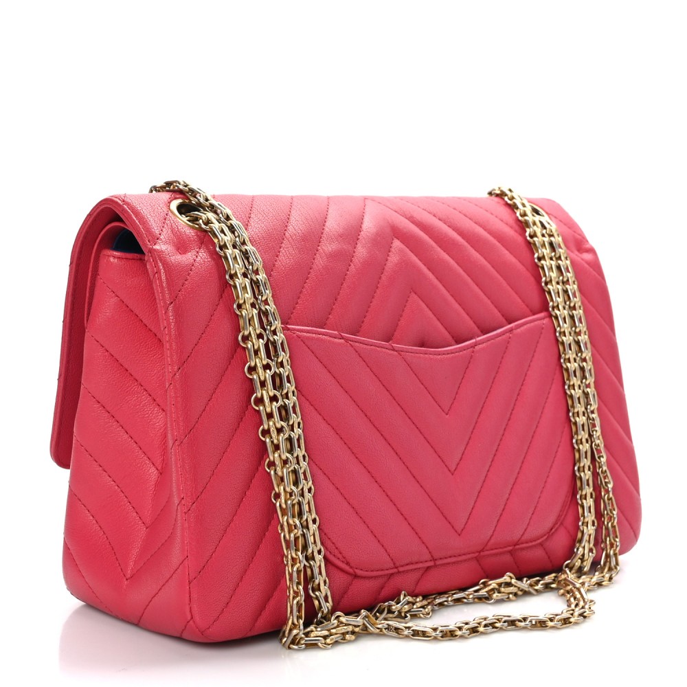 Sheepskin Chevron Quilted 2.55 Reissue 226 Flap Dark Pink