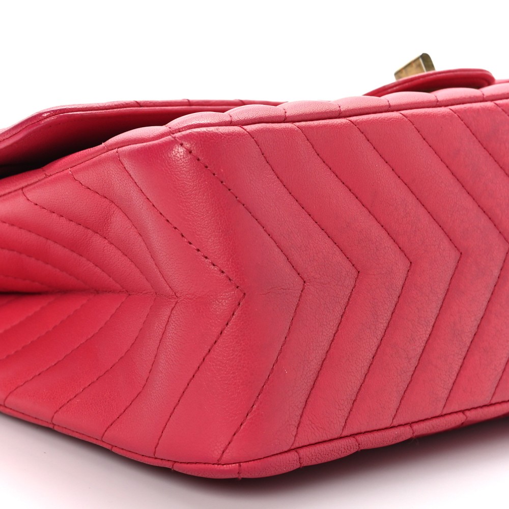 Sheepskin Chevron Quilted 2.55 Reissue 226 Flap Dark Pink