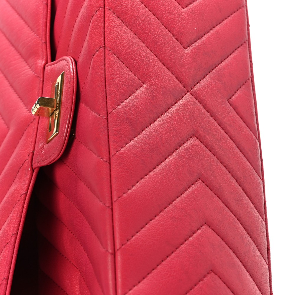 Sheepskin Chevron Quilted 2.55 Reissue 226 Flap Dark Pink