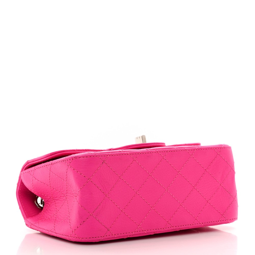 Goatskin Quilted 2.55 Reissue Mini Flap Fluorescent Pink