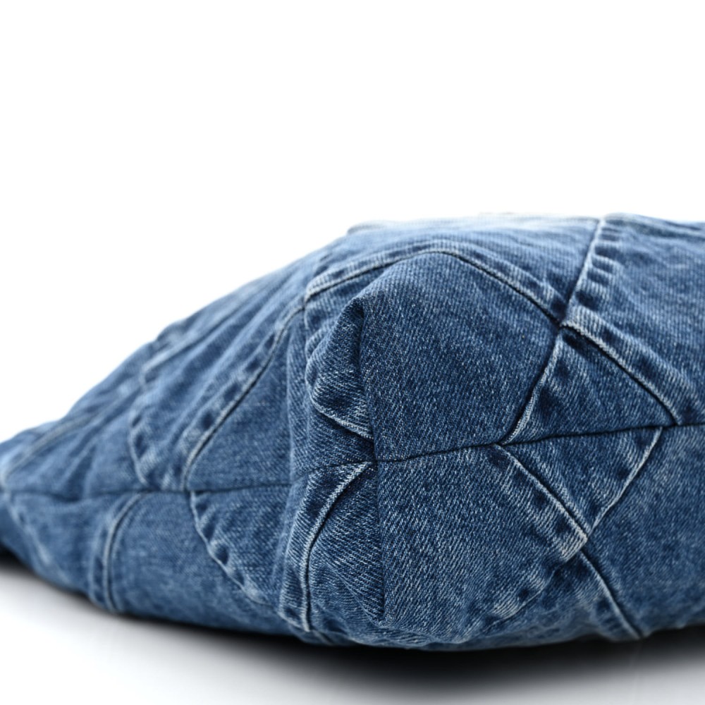 Denim Quilted Chanel 22 Blue